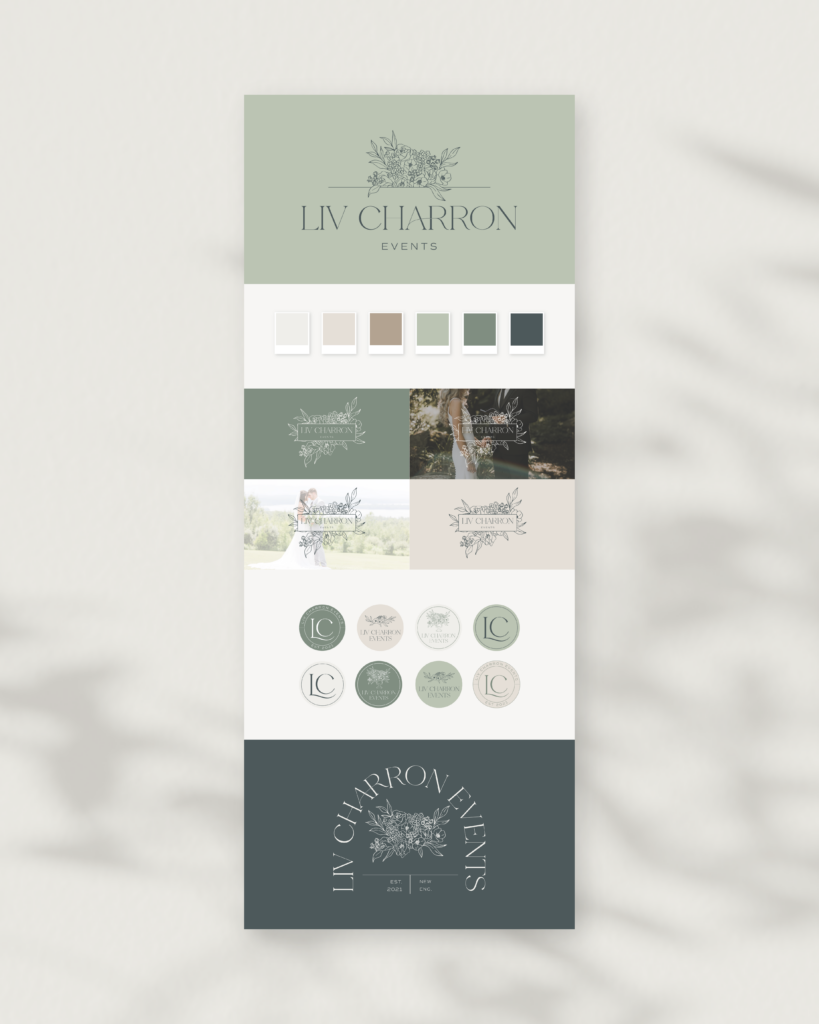 Branding and website design for Liv Charron Events