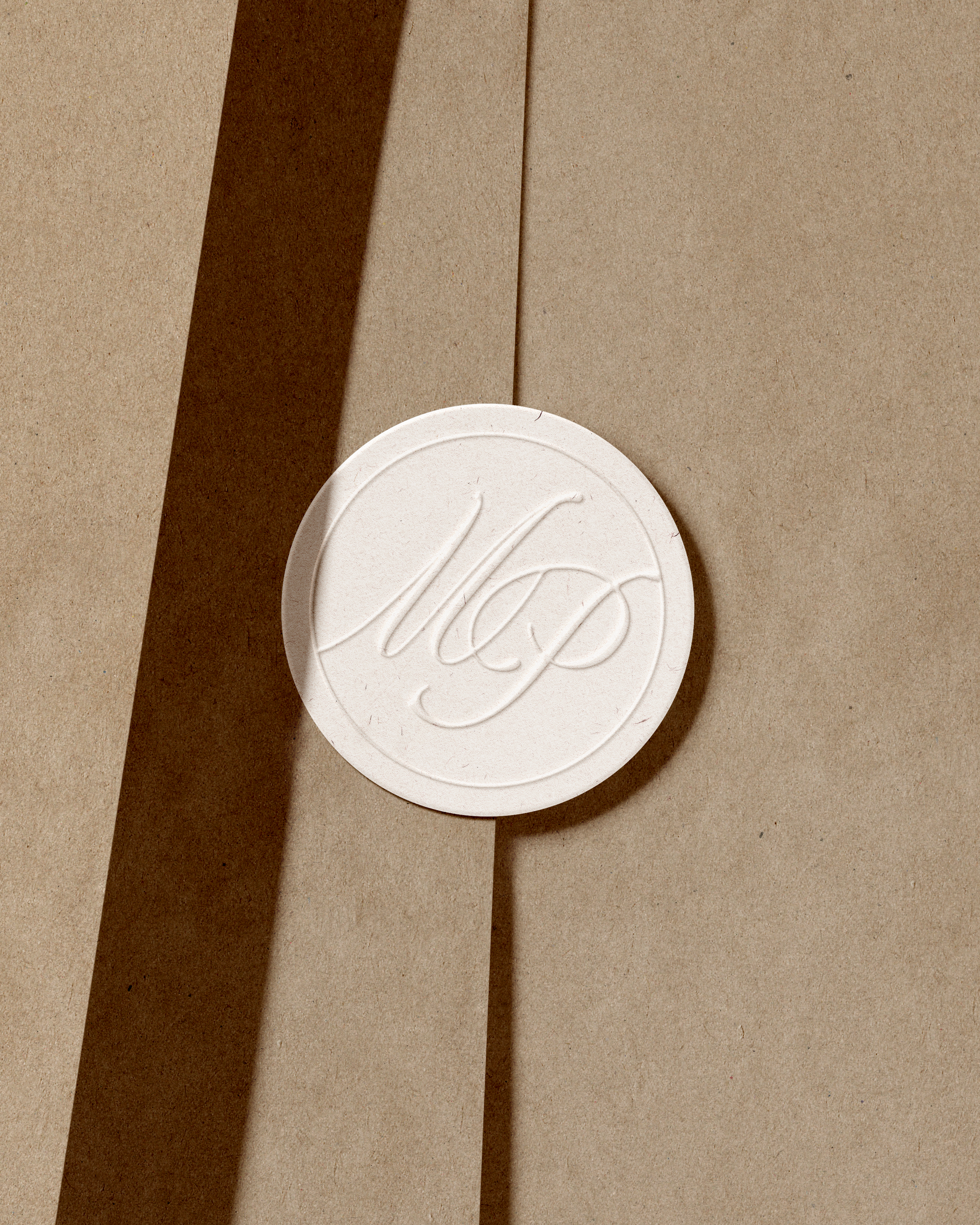 Mockup of a custom monogram logo.