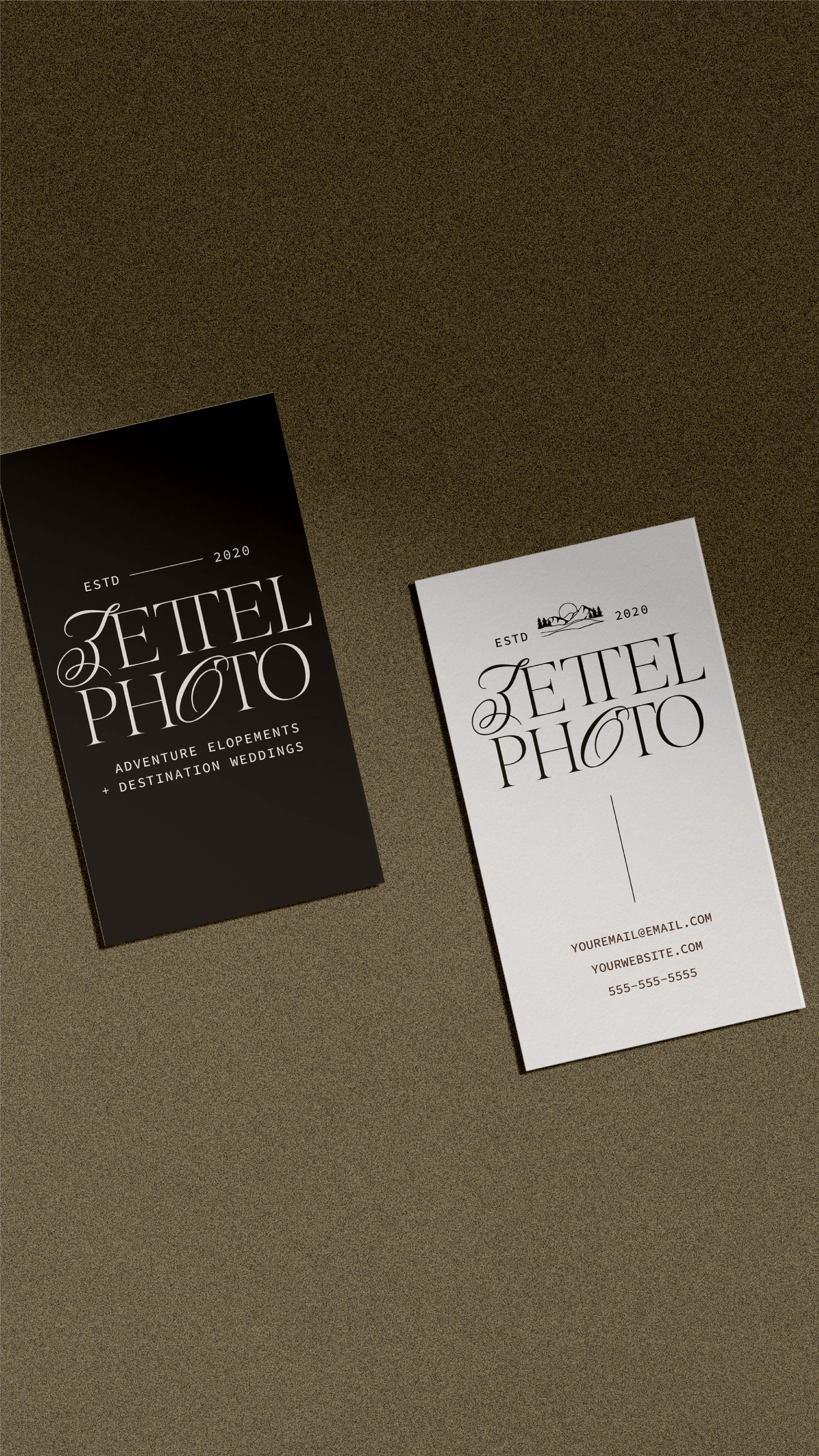 Brand design mockup on a business card