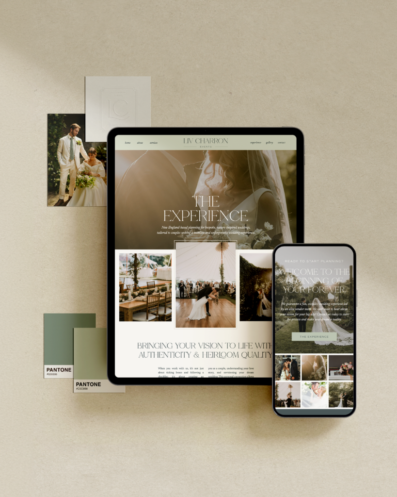 Custom branding and website for a wedding and event planner