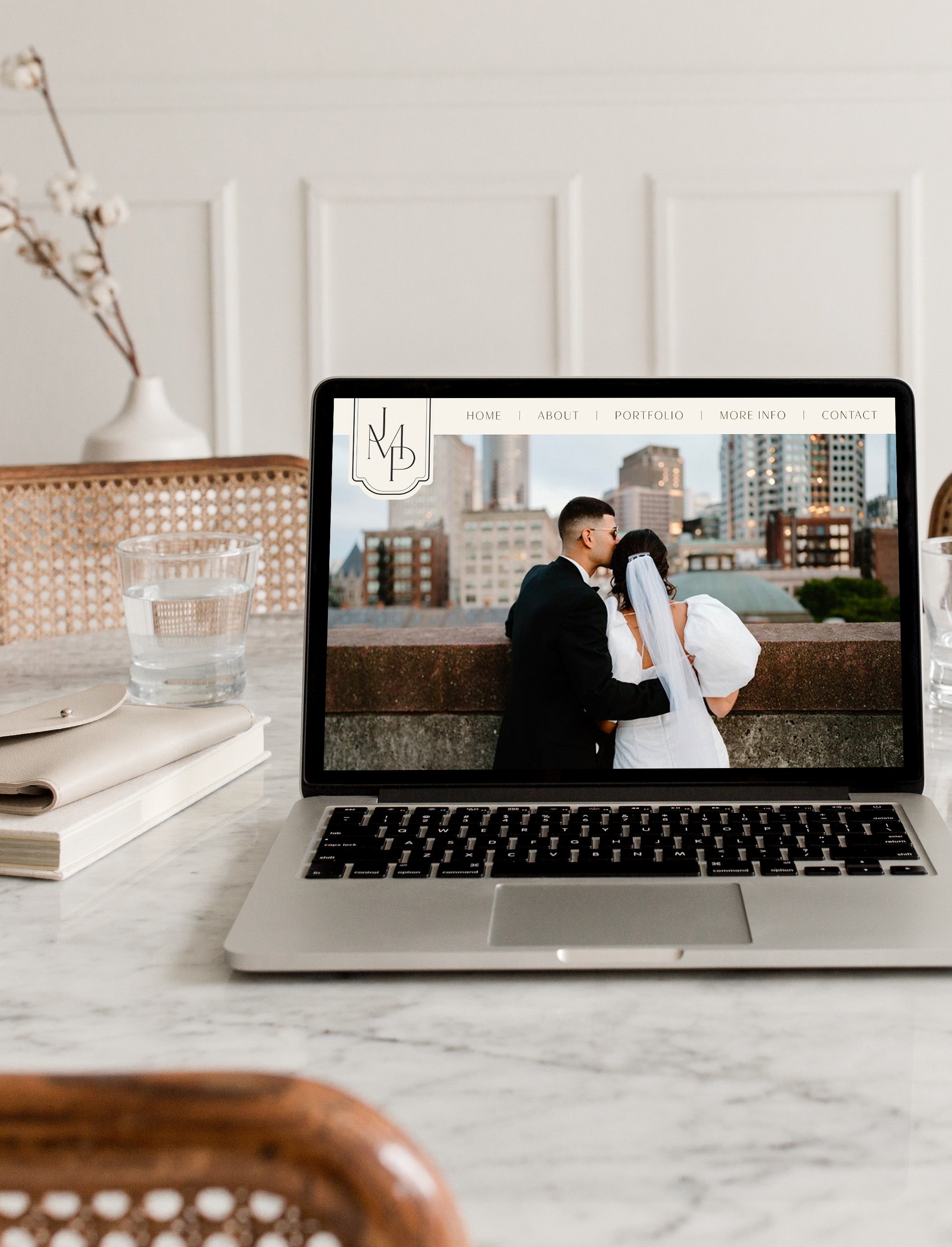 Custom Showit website for wedding photographer