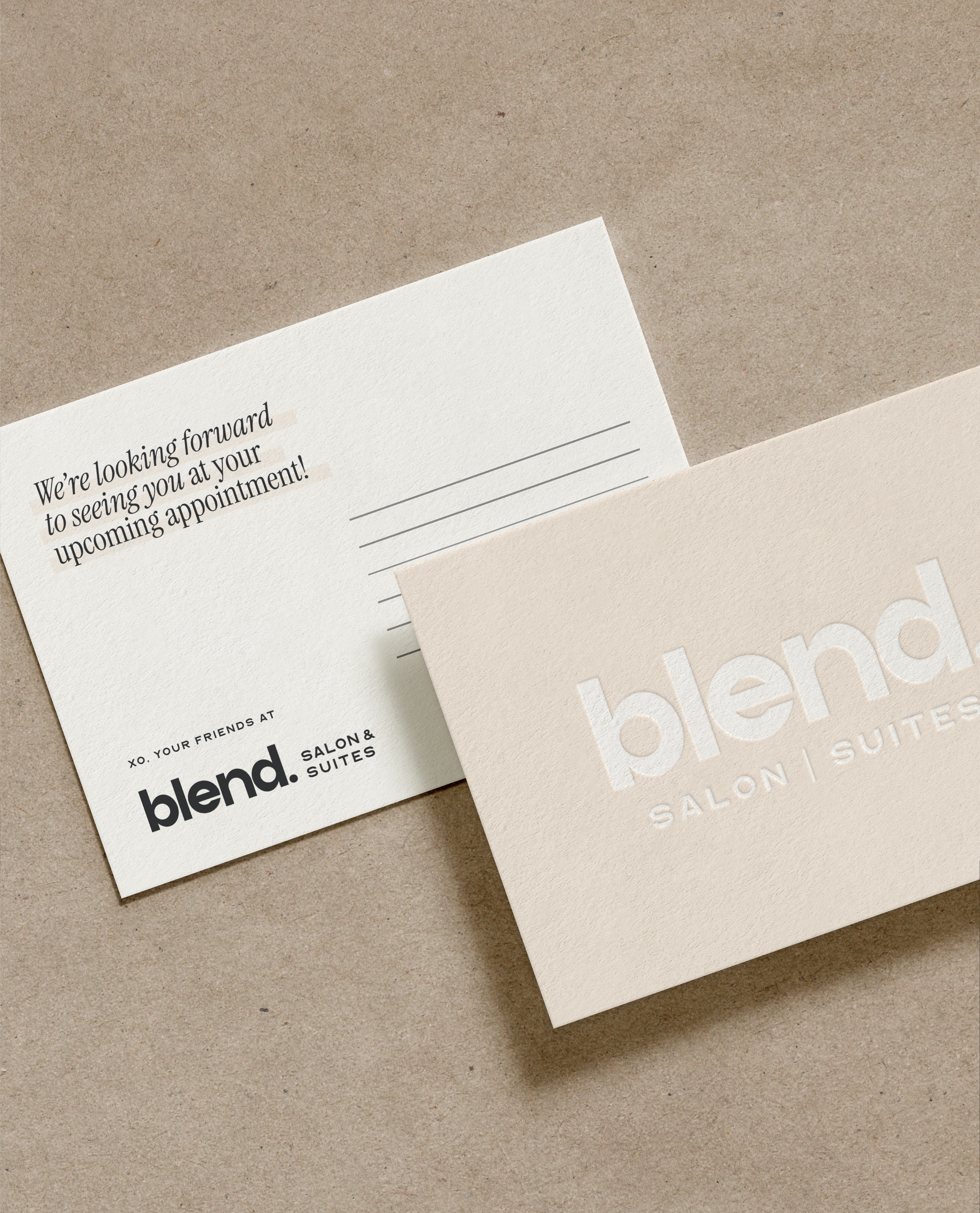 Custom branding shown on a business card