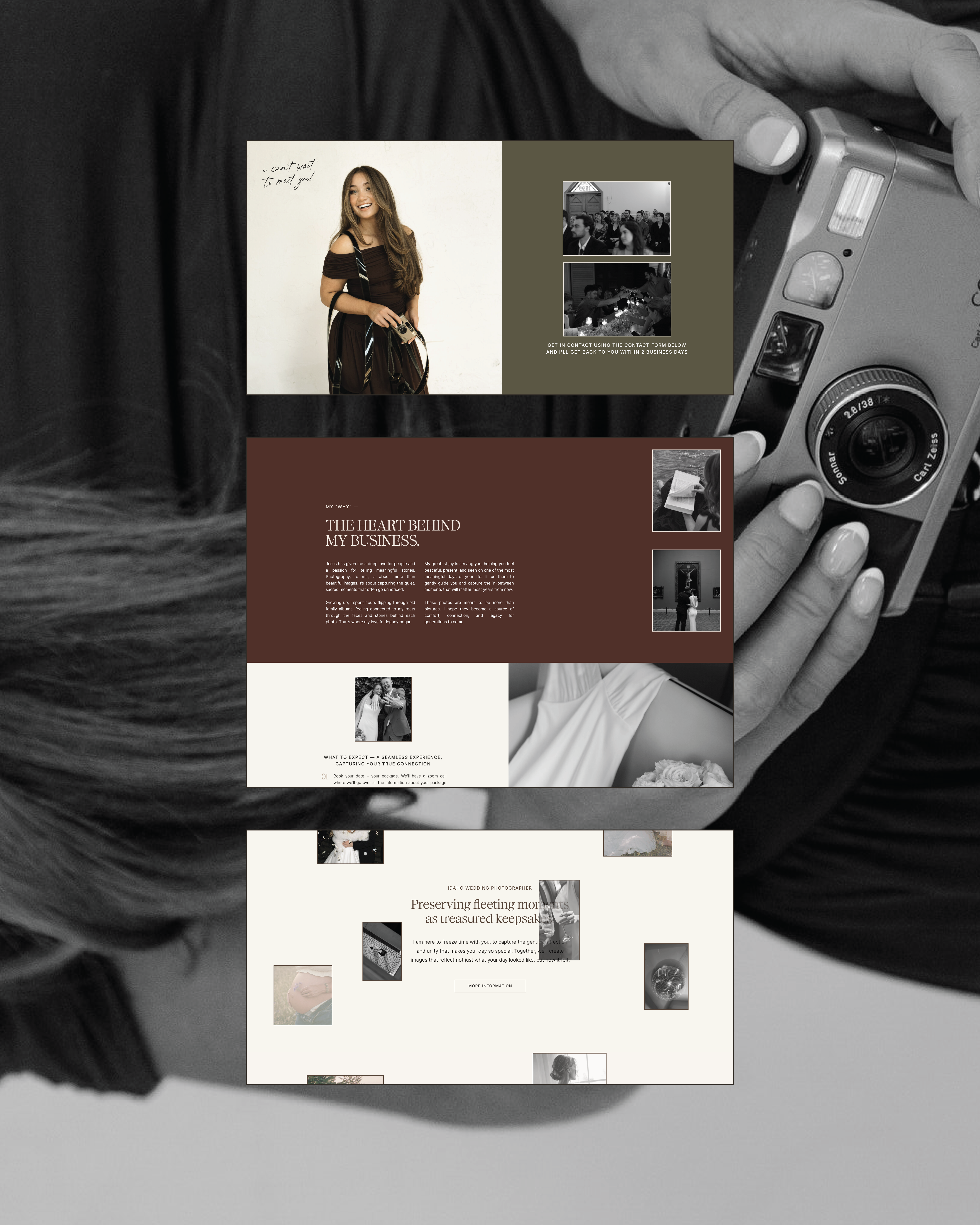 wedding photographer website design