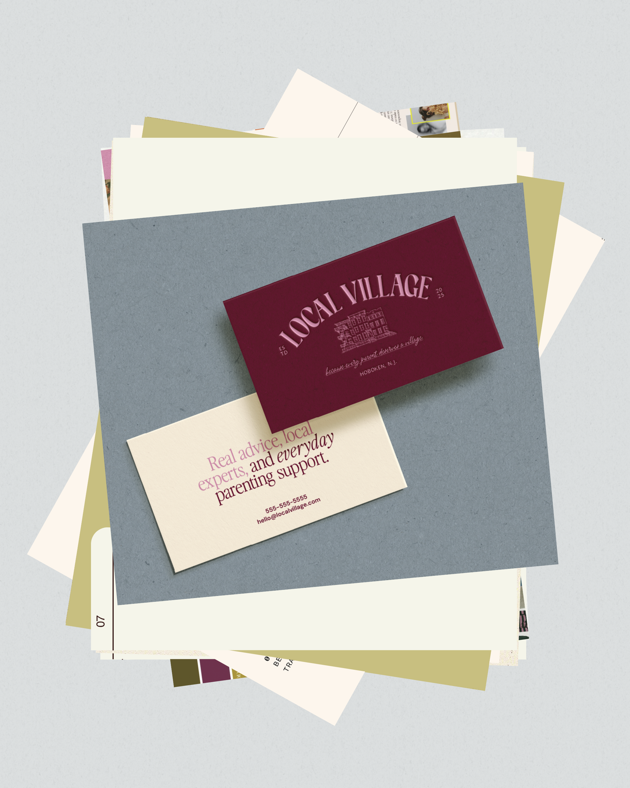 custom embossed business card design for branding strategy and design