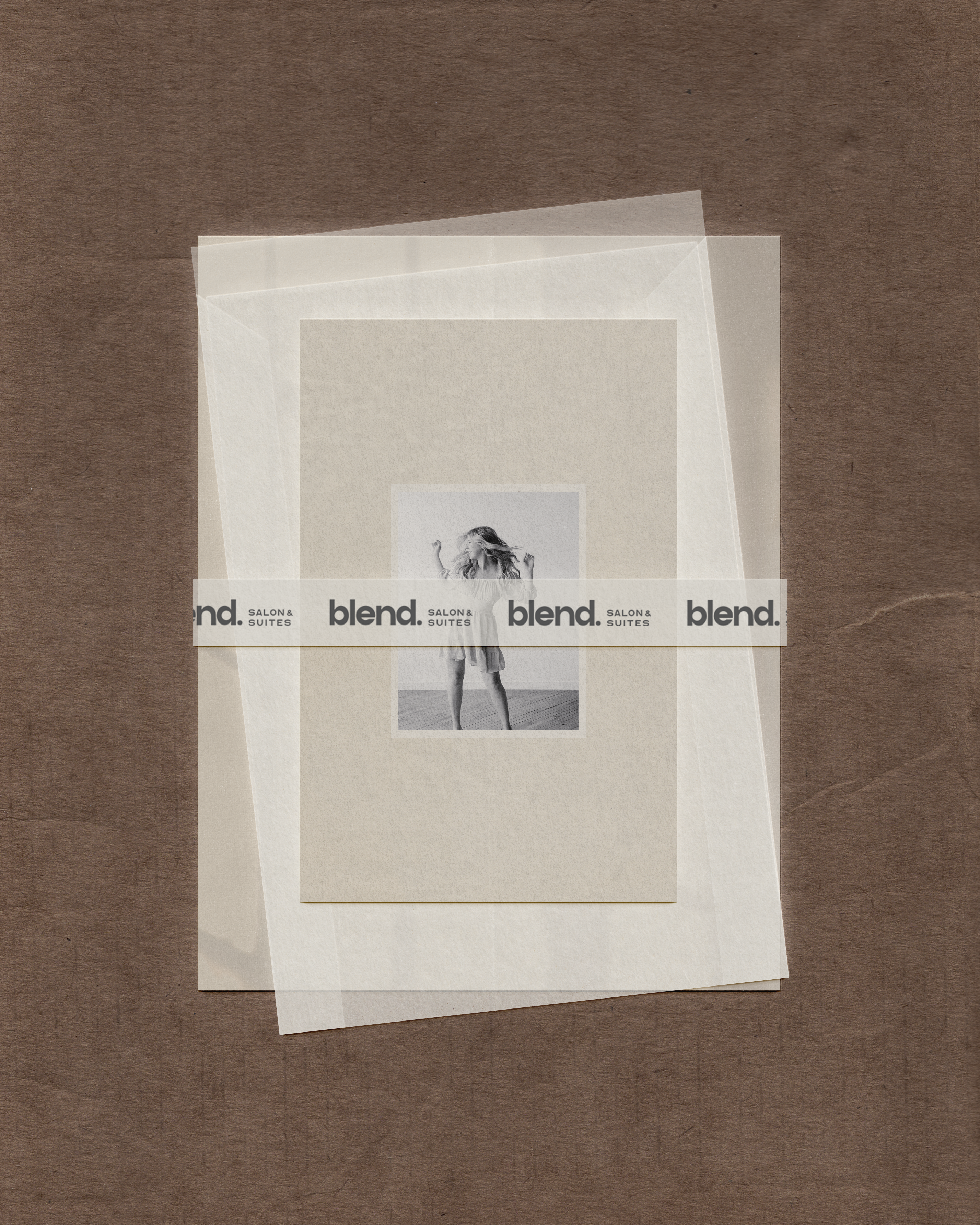 minimal branded business stationery postcard for an elevated editorial branding design