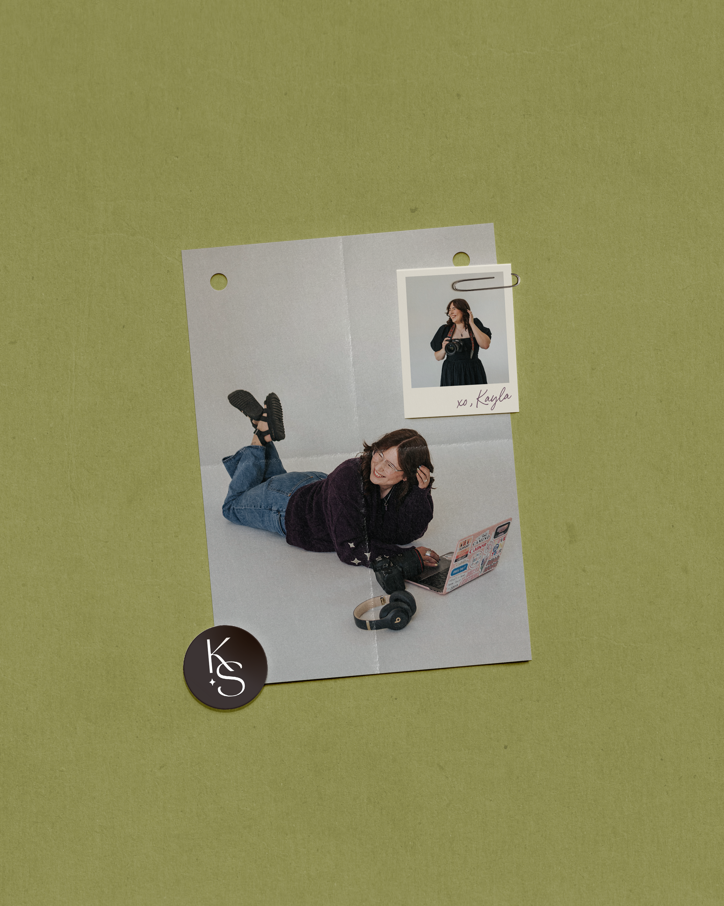 funky elevated modern branding for a portrait photographer 